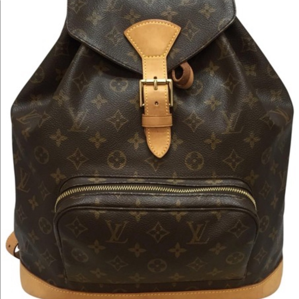 Louis Vuitton Montsouris GM Discontinued Brown Monogram Canvas Backpack